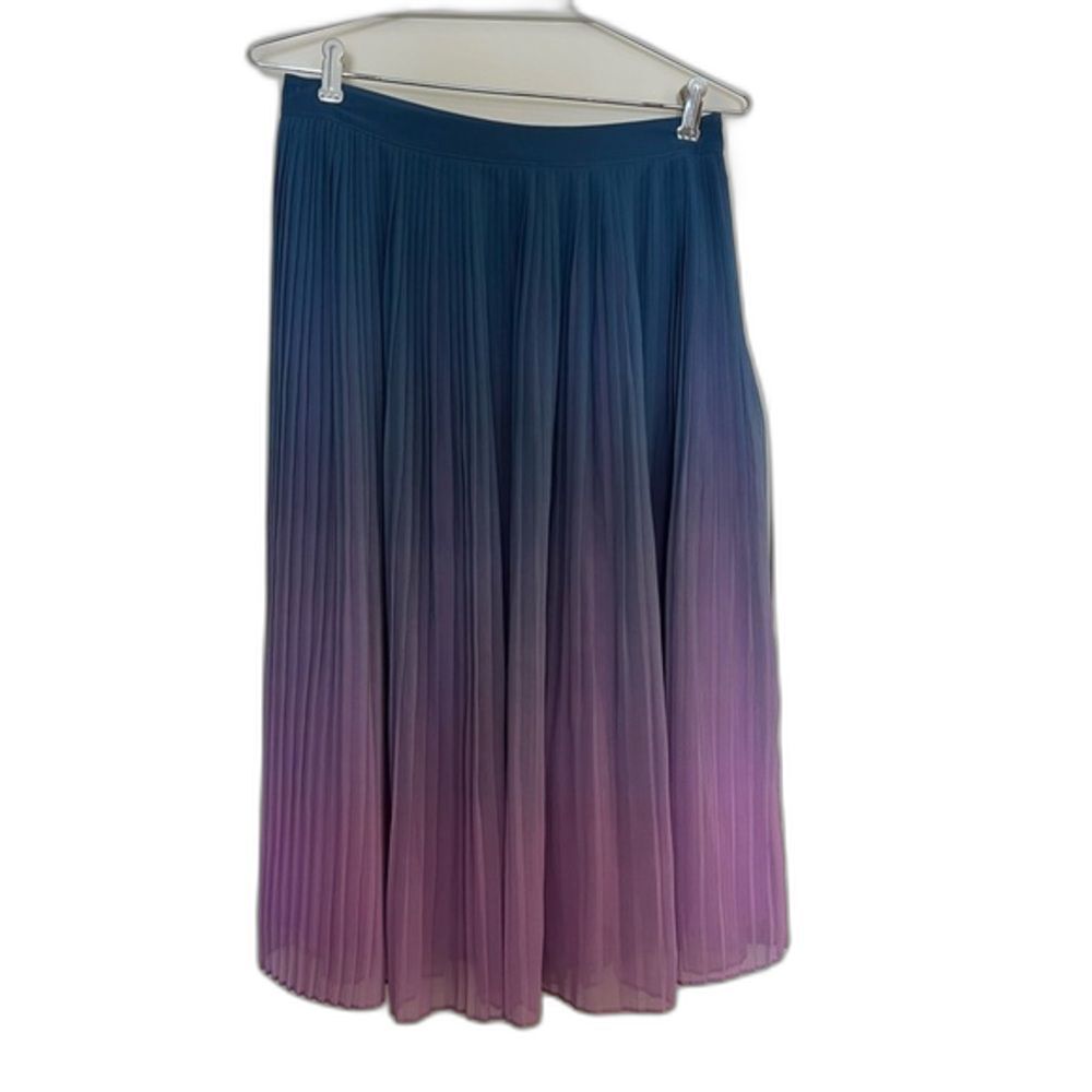 H by Halston Gradient Pleated Skirt S